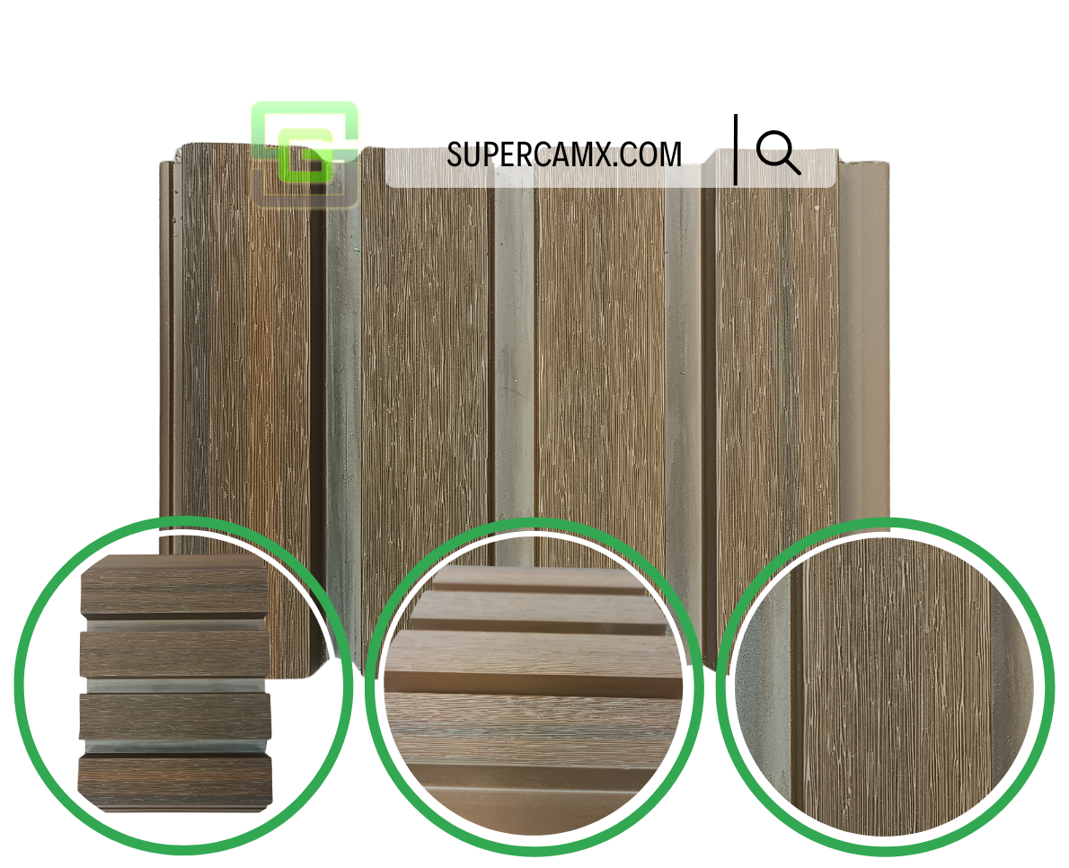 3D Outdoor SG-3D-TEAK-FLOW Wall Panel